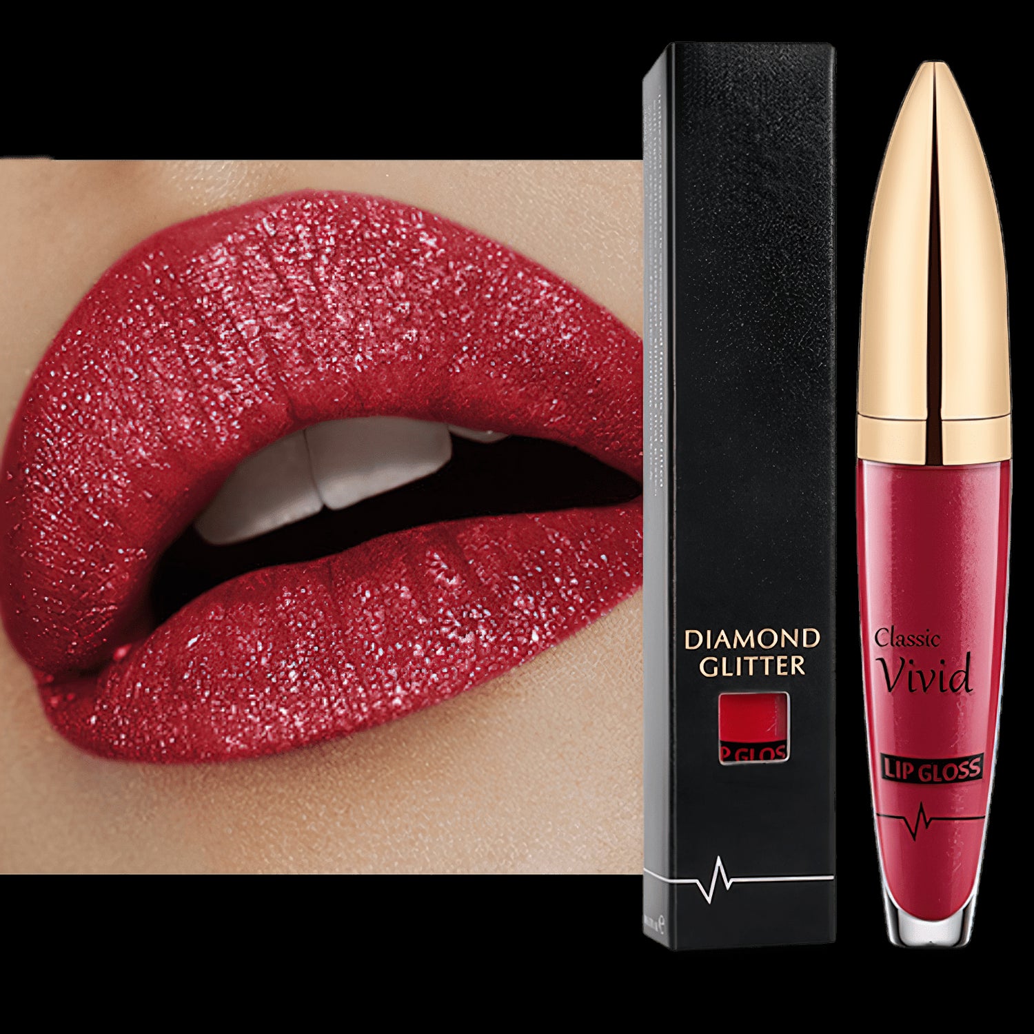 Lively® Cosmétiques & Soins Rouge Rouge à lèvre pailleté | Lively®